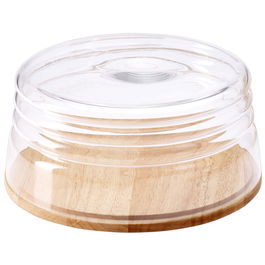 Continenta Quesera diámetro 26,5 cm altura 13 cm Madera Goma Ideal para Queso